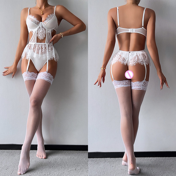 SEXY DRIEDELIGE LINGERIE SET MET KANTEN DETAILS