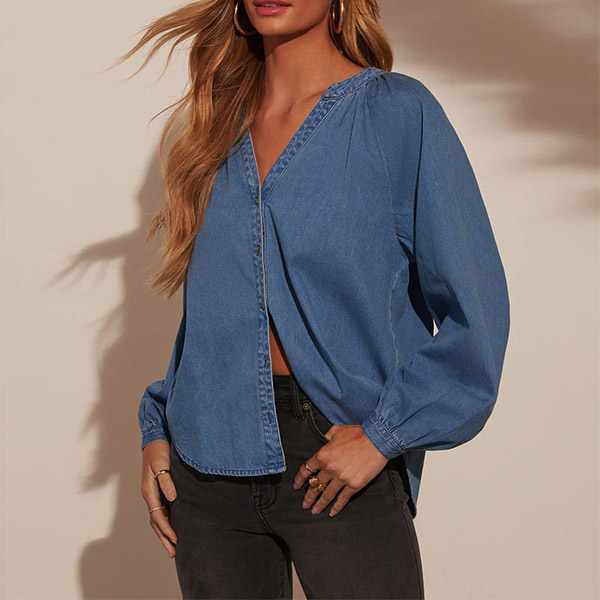 MODIEUZE DENIM SHIRT MET