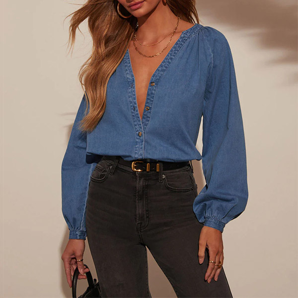 MODIEUZE DENIM SHIRT MET