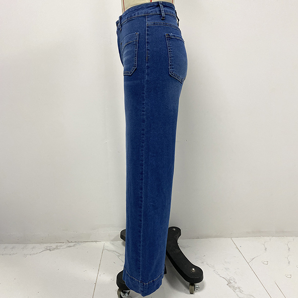 RECHTE SNIT OUDGEWASSEN DENIM JEANS