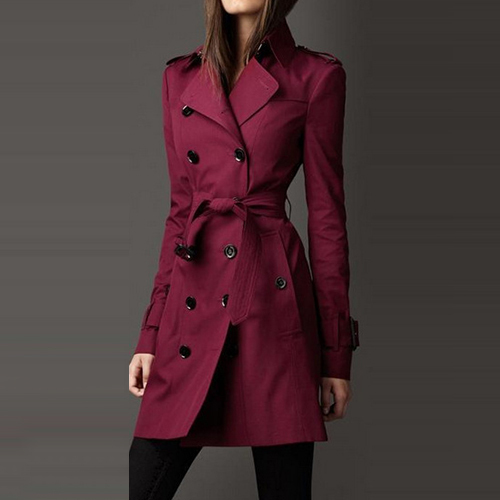TWEE RIJEN KNOPEN TRENCHCOAT