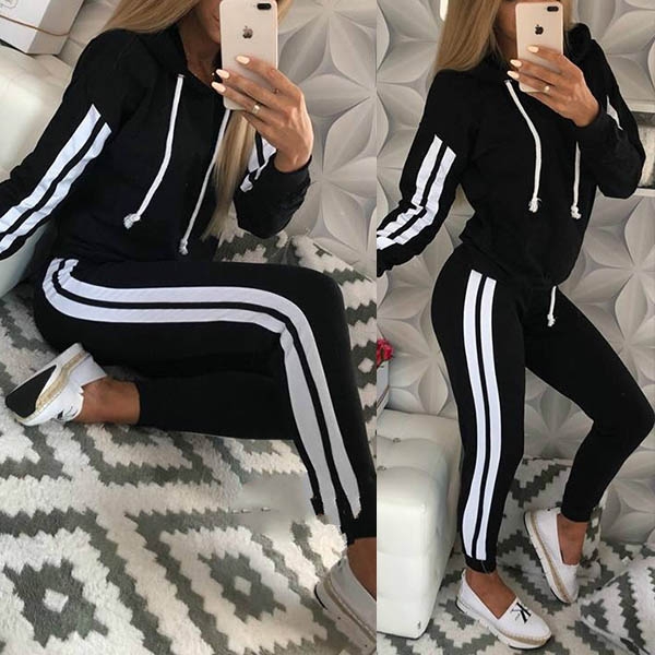 GESTREEPTE TWEEDELIG SET