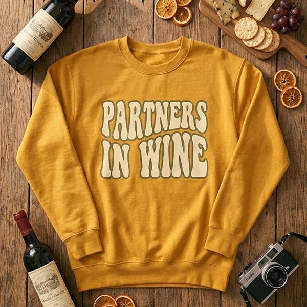 PARTNERS IN WINE BEDRUKTE SWEATER