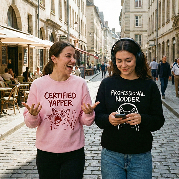 BESTE VRIENDINNEN EN ZUSSEN IN BIJPASSENDE SWEATER