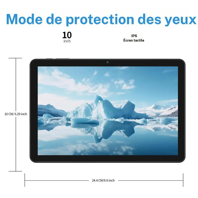 Ensemble de tablette Android 10,1 pouces, processeur 8 cœurs, tablette 4G avec mémoire de fonctionnement de