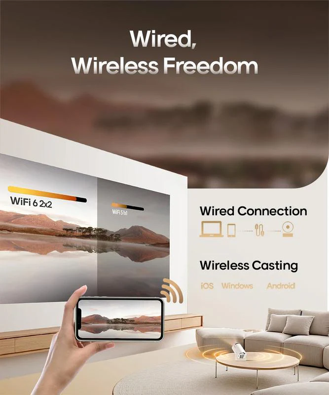 [DE Lager] Magcubic HY300 Pro Beamer 4K Android WLAN BT5.0 – 300 ANSI, 1080P-Support