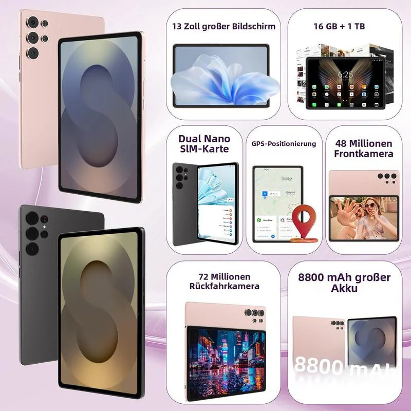 pad 24 ultra Werbung 5G Smart Tablet 10,5 Zoll Original Handy 16GB + 1TB