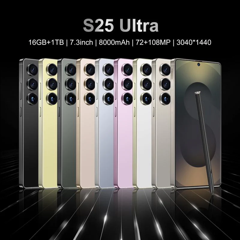 S25 Ultra 7,3 Zoll Android Smartphone 16GB+1TB ROM Smartphone mit Stift