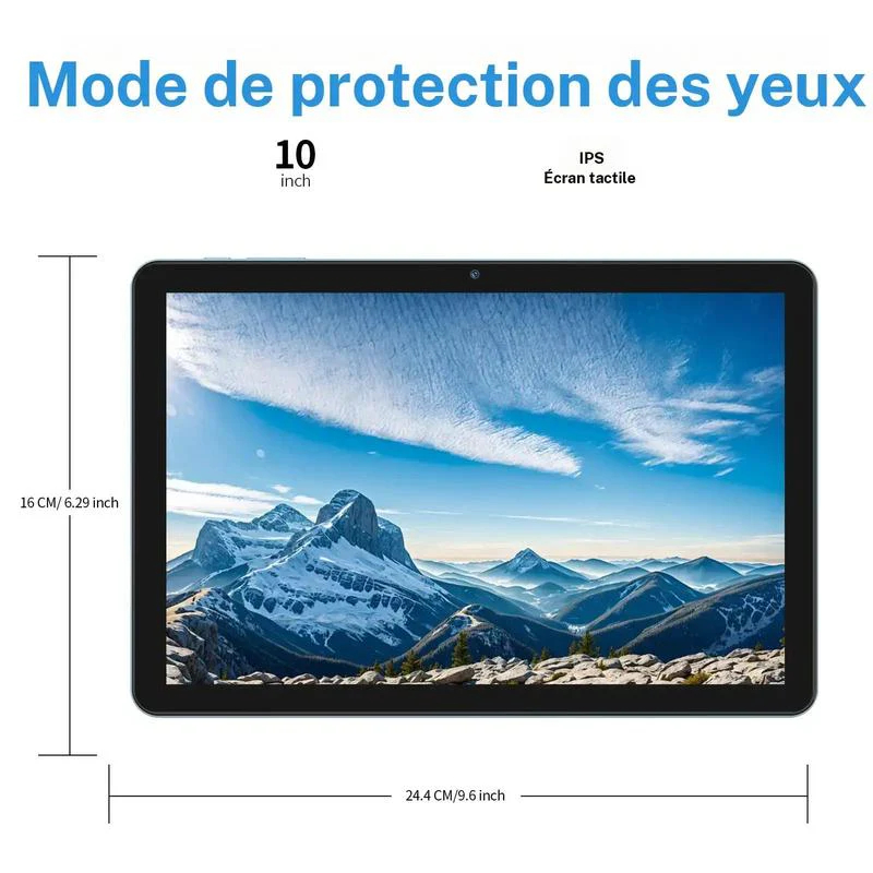 Ensemble de tablette Android 10,1 pouces, processeur 8 cœurs, tablette 4G avec mémoire de fonctionnement de