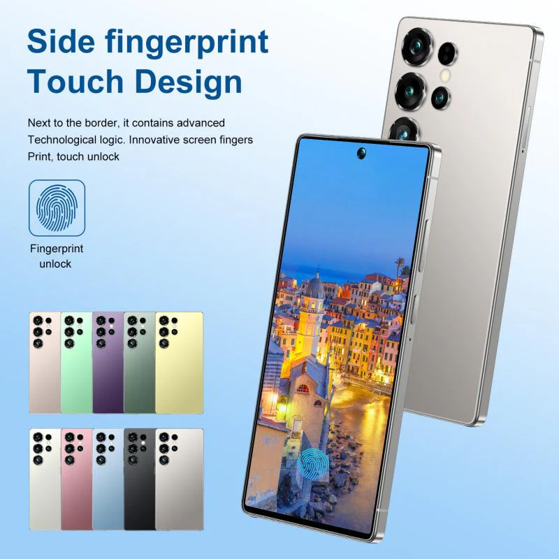 S25 Ultra 7,3 Zoll Smartphone, 4G-5G Netzwerk entsperrt mit Stylus Silikonhülle