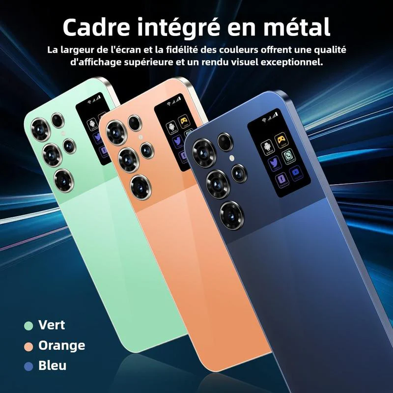 Smartphone T+25 512GB Titan Frame 108MP Auto Focus Cam 7 3 Incell Screen 7800mAh 5G Dual SIM 3 Colors With Case