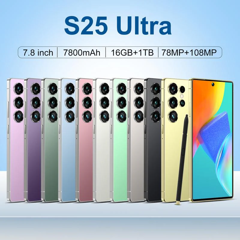 2025 New Arrival S25 Ultra Global Version 16GB 1TB Android 13 Unlocked Smartphone