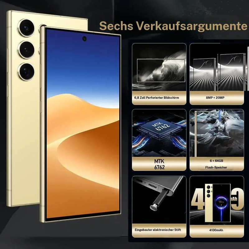 FUFFi-S24 Pro Smartphone Stift 6,8 Zoll 6GB RAM & 512GB ROM