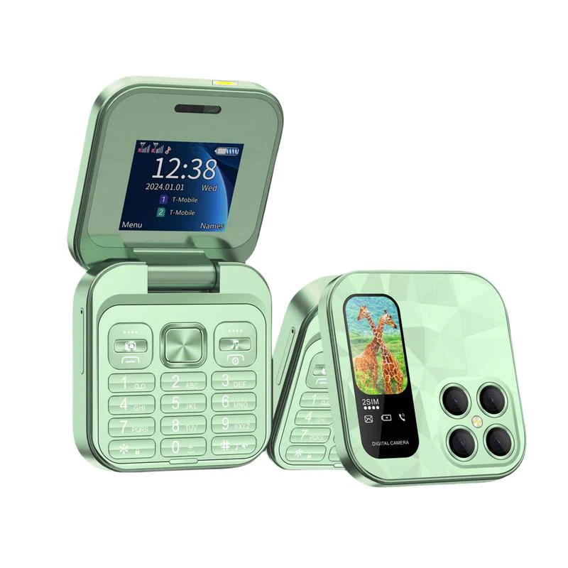 FUFFi Klappbares Mini Handy mit 2,4 Zoll Display, 2G Netzwerk,Dual SIM, FM Radio