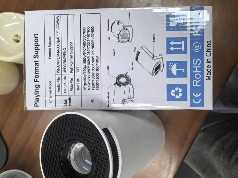 [European Warehouse] NIKLOK Mini Portable Projector 4K/290 ANSI, with WiFi 6, BT5.0