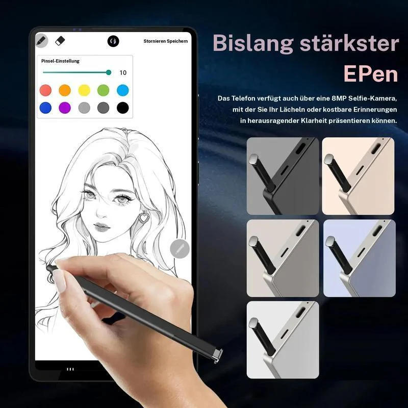 S25 Ultra 7,3 Zoll Smartphone, 4G-5G Netzwerk entsperrt mit Stylus Silikonhülle