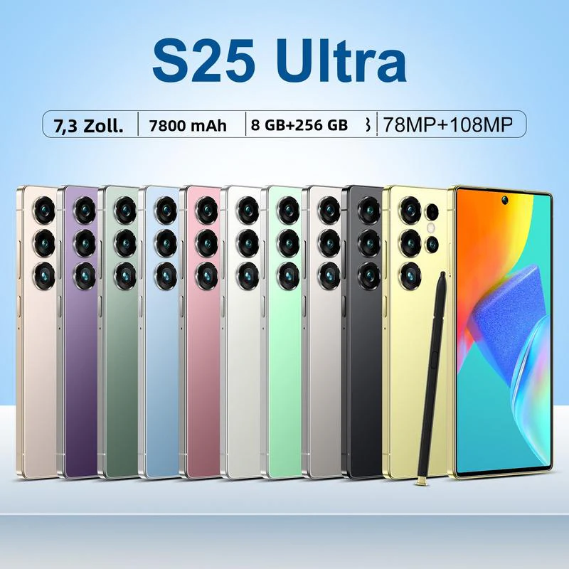 S25 Ultra Smartphone 16GB 1TB 7.3 Inch 5G Unlocked Android 13 DecaCore 2K 108MP