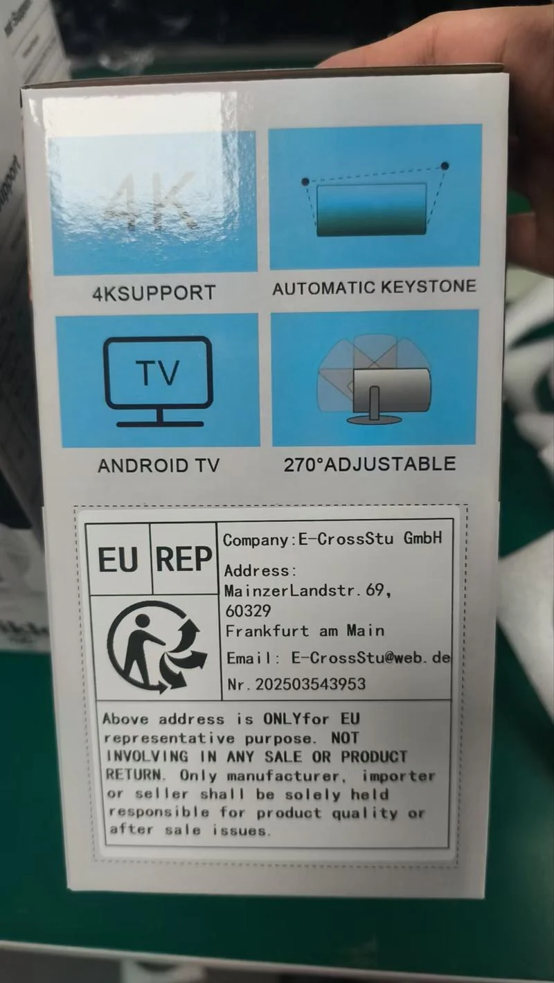 [European Warehouse] NIKLOK Mini Portable Projector 4K/290 ANSI, with WiFi 6, BT5.0