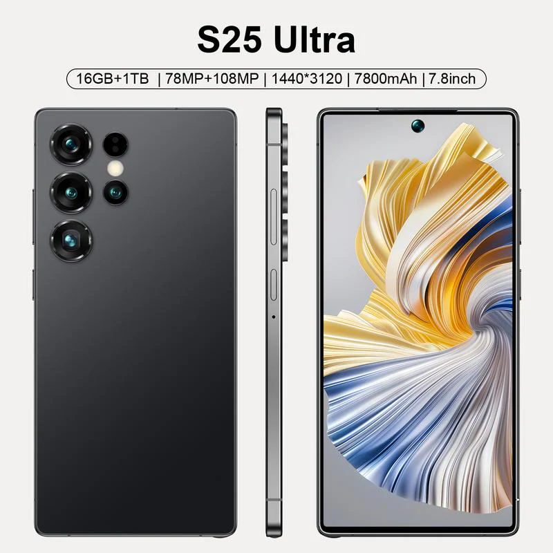2025 New Arrival S25 Ultra Global Version 16GB 1TB Android 13 Unlocked Smartphone