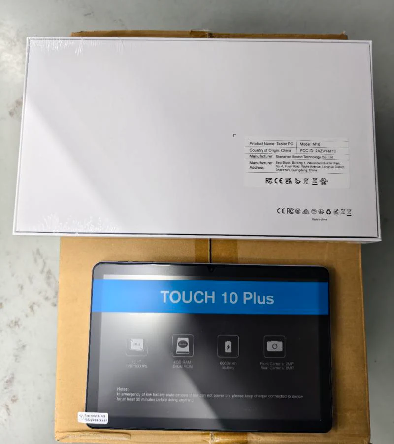 Ensemble de tablette Android 10,1 pouces, processeur 8 cœurs, tablette 4G avec mémoire de fonctionnement de