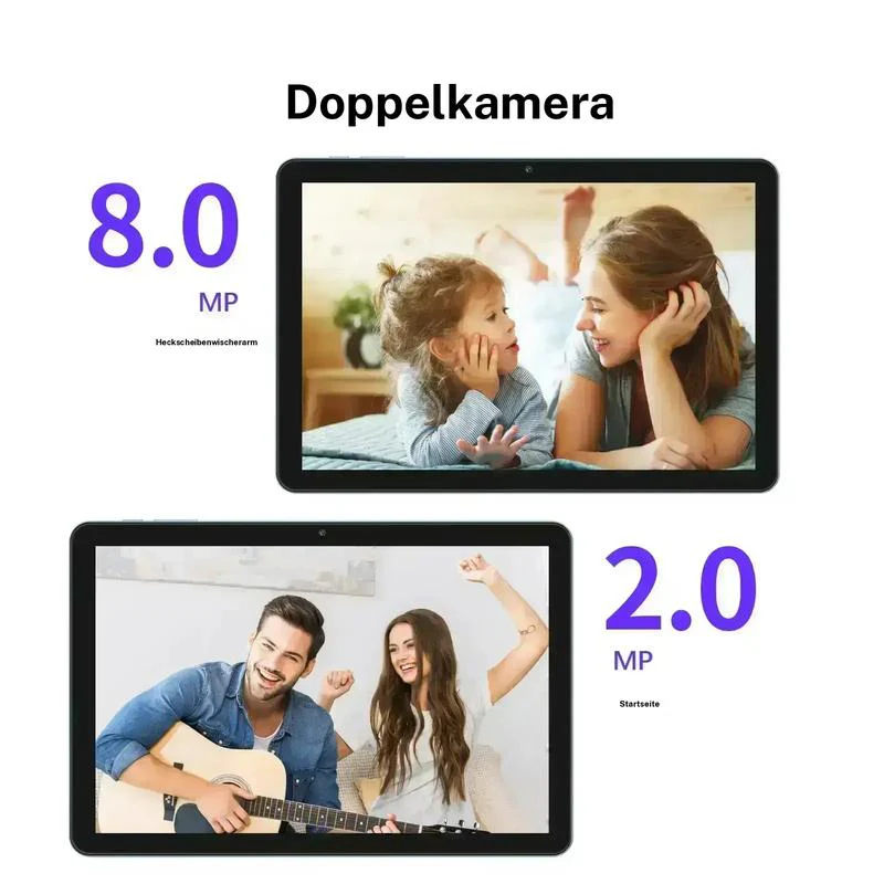 PRITOM 15 - 10,1-Zoll-Android-Tablet, 16 GB RAM, 64 GB ROM, mit Tastaturgehäuse und Stift