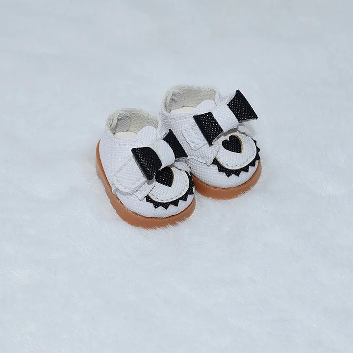 Bow shoes for 17cm dolls, with a bow length of 4.5cm