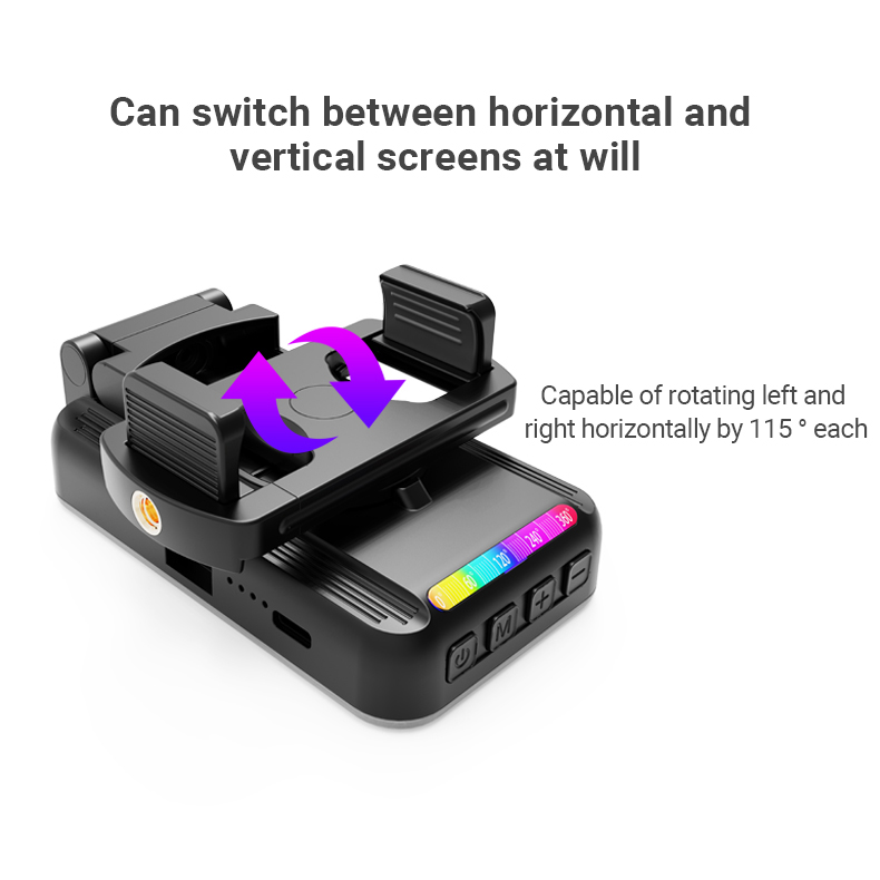 RGB LED Pocket Smartphone Fill Light with Phone Clip Portable for Selfie Makeup Live Show Photographic Lighting