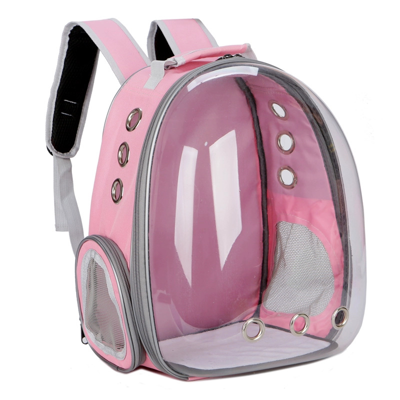 Cat Backpack Carrier, Breathable Cat Carrier Large Space Bubble Pet Backpack for Kitty Small Dog up to 15lbs, Transparent & Foldable Pet Carrier for Travel Hiking