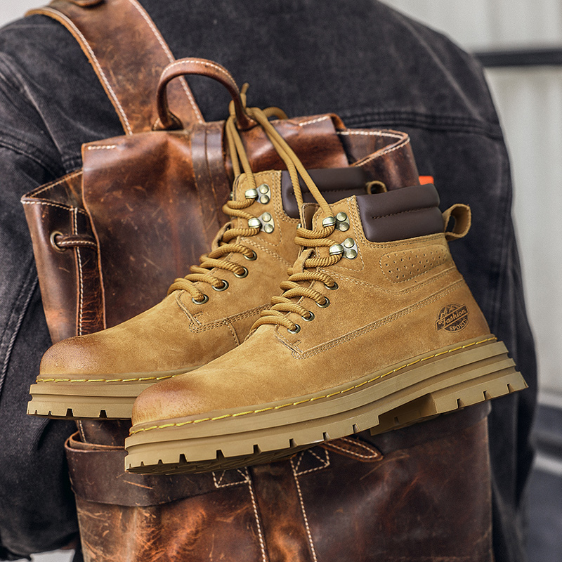 Men's Genuine Leather Combat Boots – Durable Military Tactical Work Boots