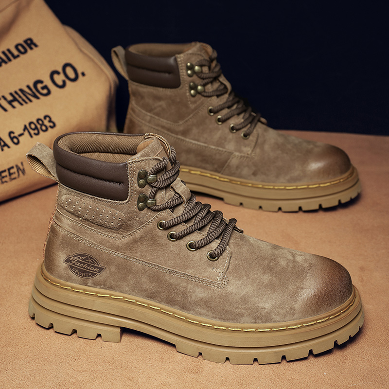 Men's Genuine Leather Combat Boots – Durable Military Tactical Work Boots