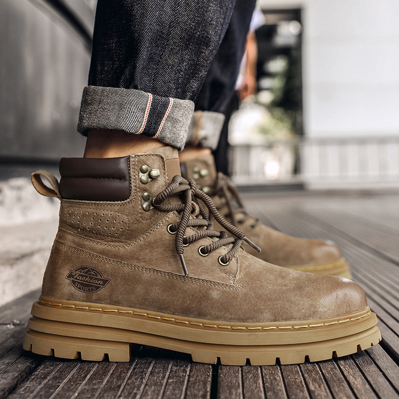 Men's Genuine Leather Combat Boots – Durable Military Tactical Work Boots