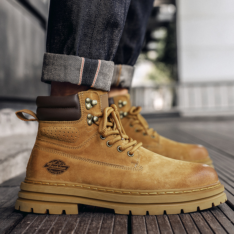 Men's Genuine Leather Combat Boots – Durable Military Tactical Work Boots