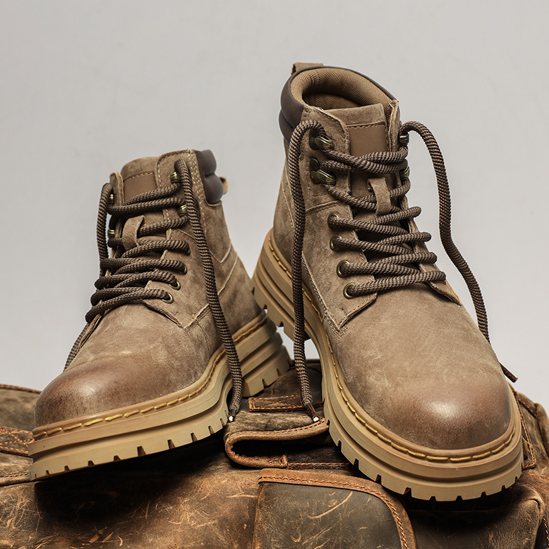 Men's Genuine Leather Combat Boots – Durable Military Tactical Work Boots