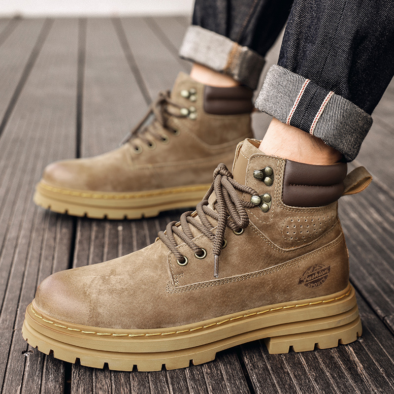 Men's Genuine Leather Combat Boots – Durable Military Tactical Work Boots