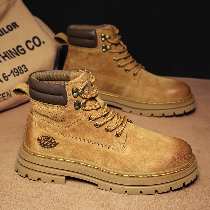 Men's Genuine Leather Combat Boots – Durable Military Tactical Work Boots