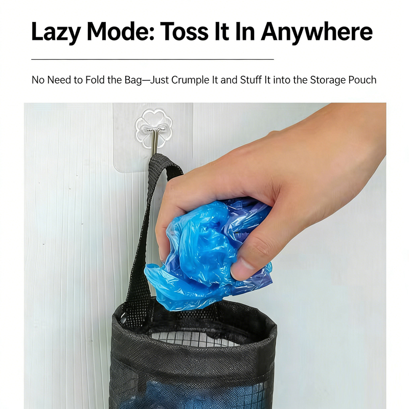Plastic Bag Holder and Trash Bag Dispenser Wall Mount