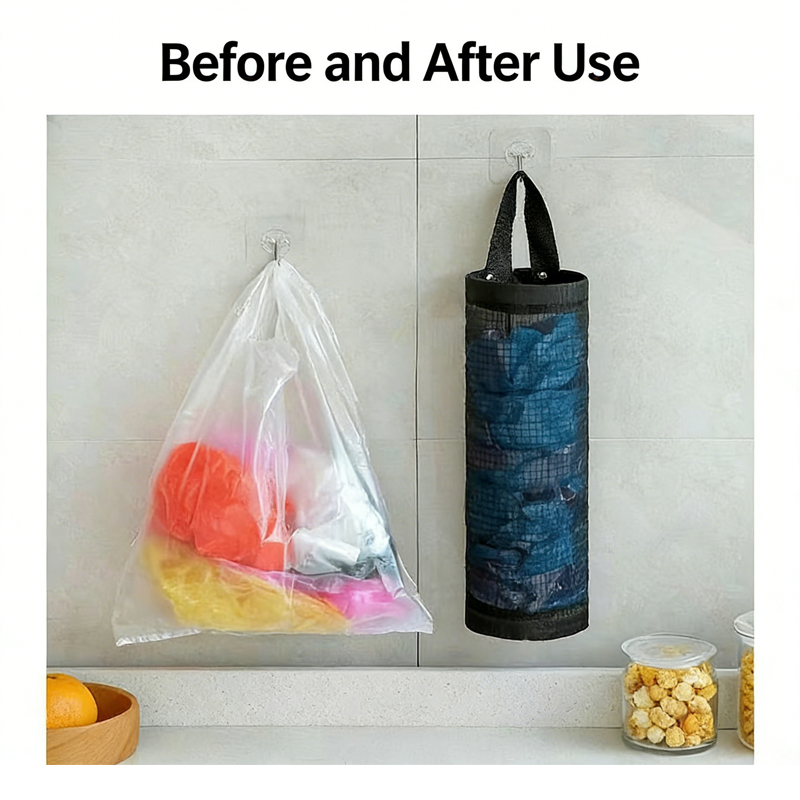 Plastic Bag Holder and Trash Bag Dispenser Wall Mount