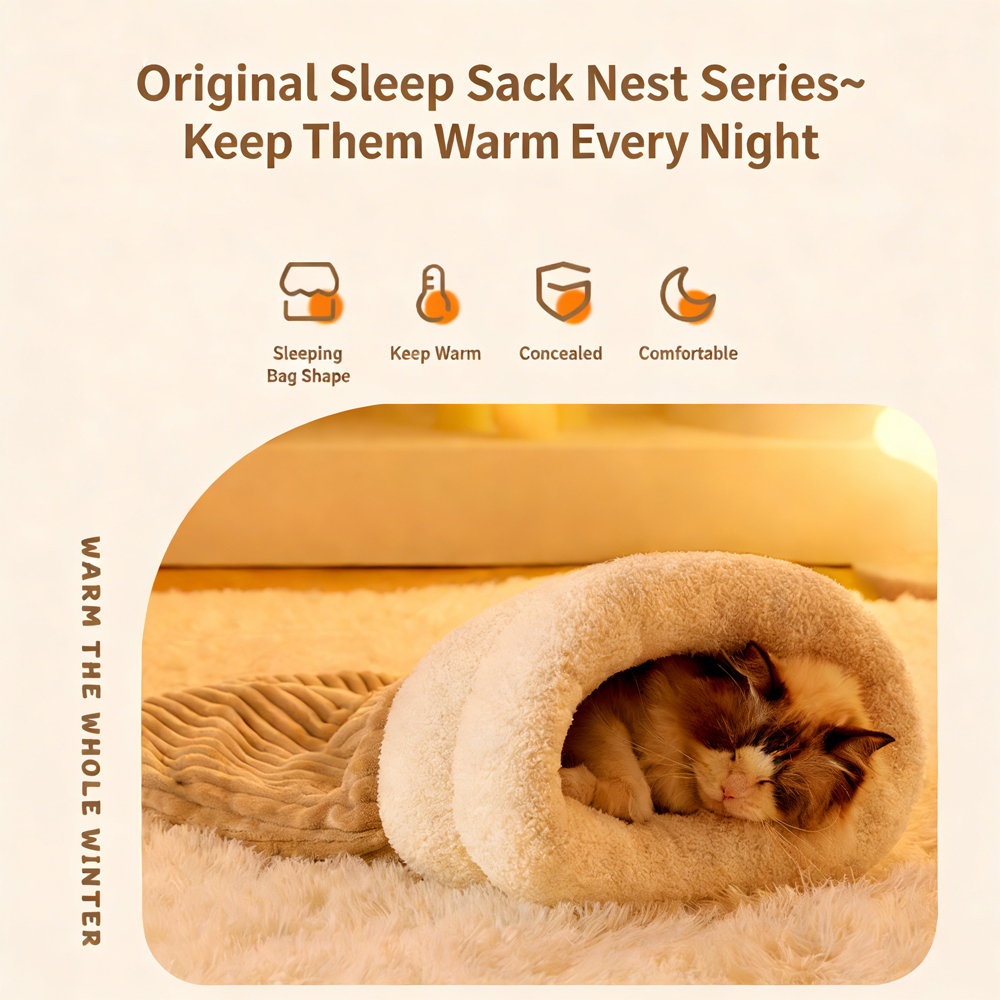 Warm Winter Pet Sleeping Bag