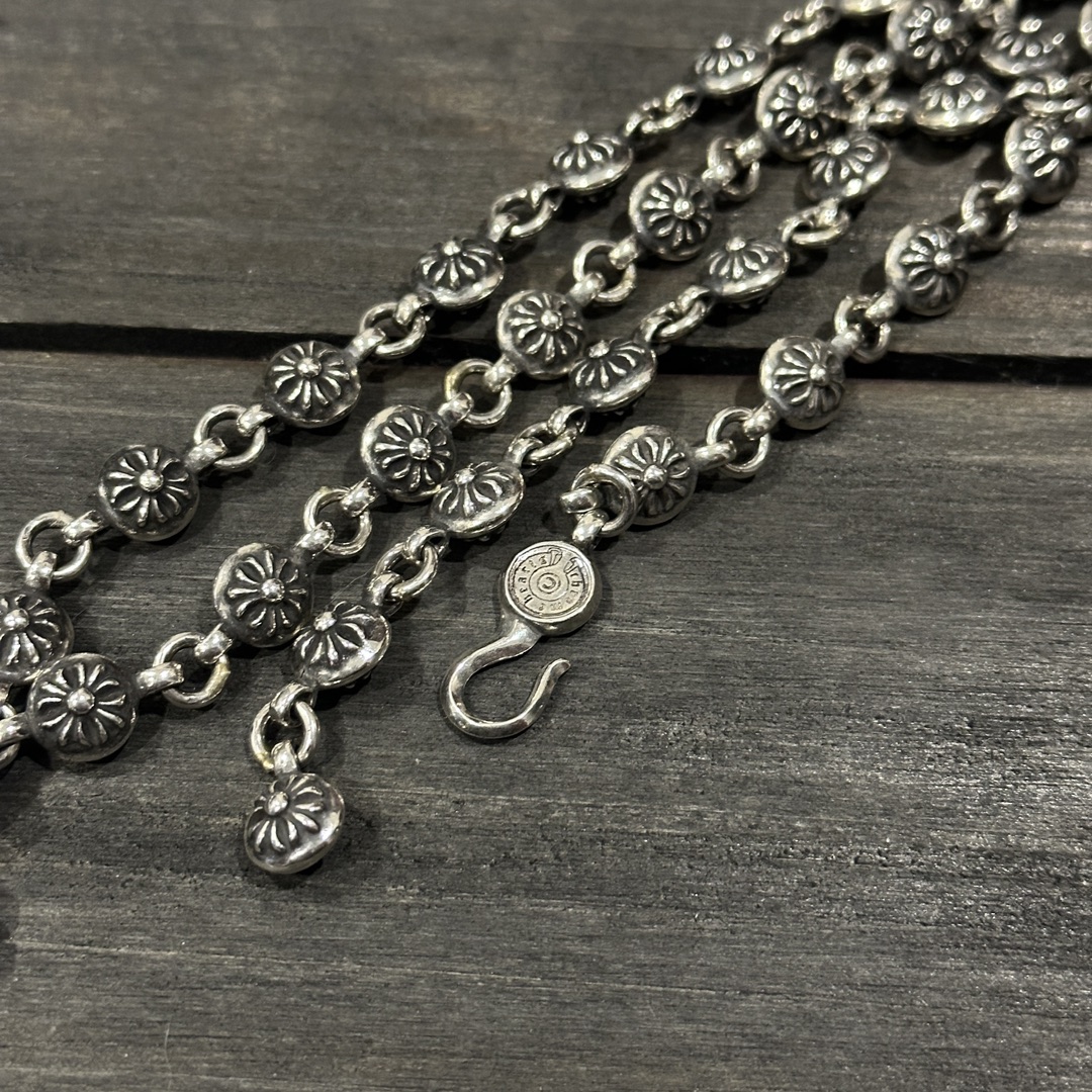 Custom-made VVS Moissanite Flame Cross Binding Cross Flower Ball Chain