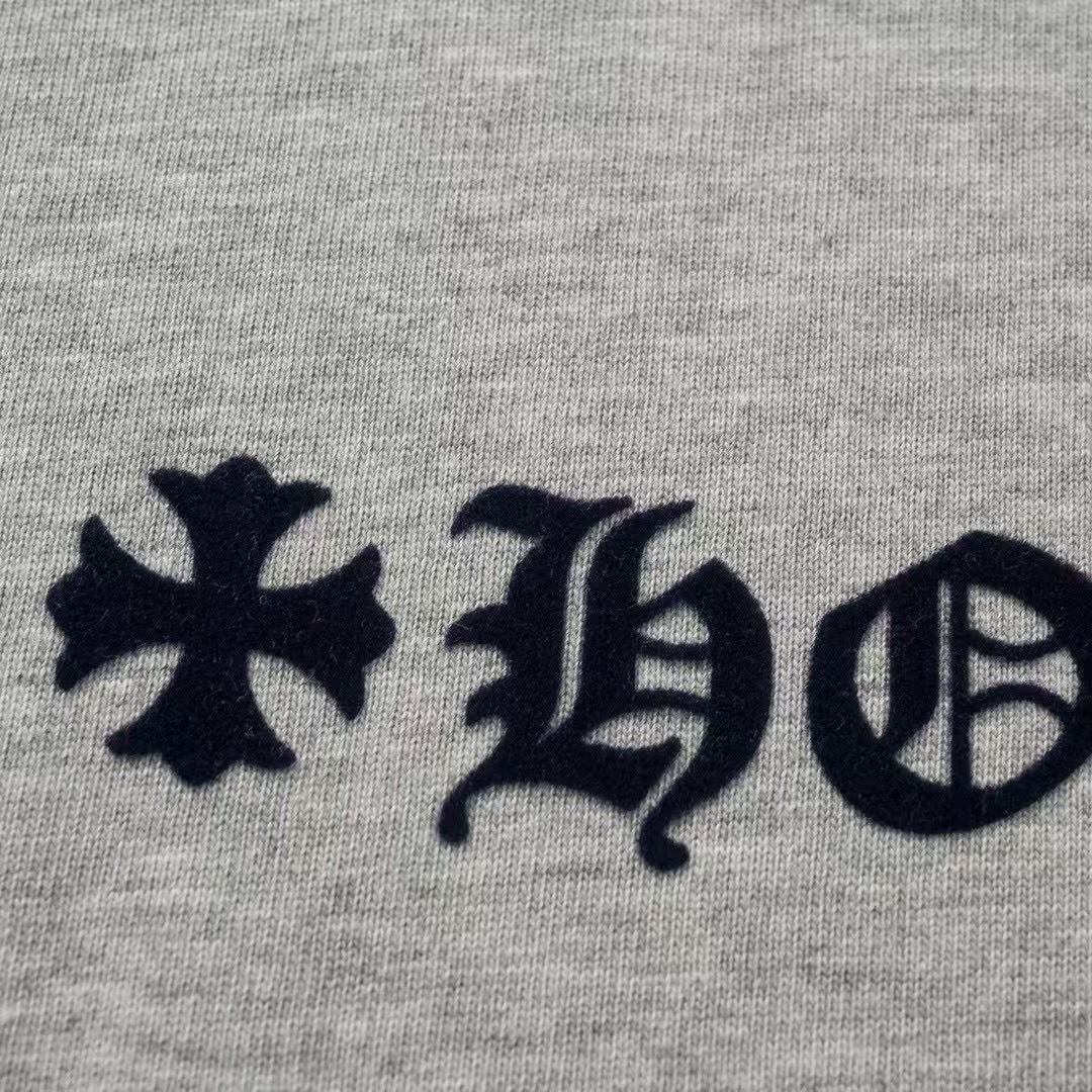 CH 25SS New Grey Flocked Short-Sleeve T-Shirt