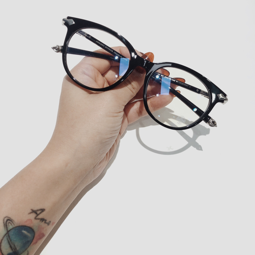 KKChromeHearts Black/Clear Bestselling GlassesLens Width 53mm, Bridge 18mm, Height 50mm, Total Width 145mm, Temple Width 145mm