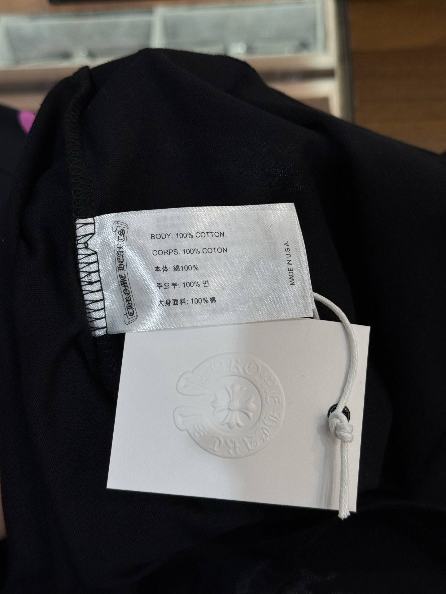 Chrome Hearts Black/Pink Floral Letter Long-Sleeve T-ShirtSizes: S M L XL XXL