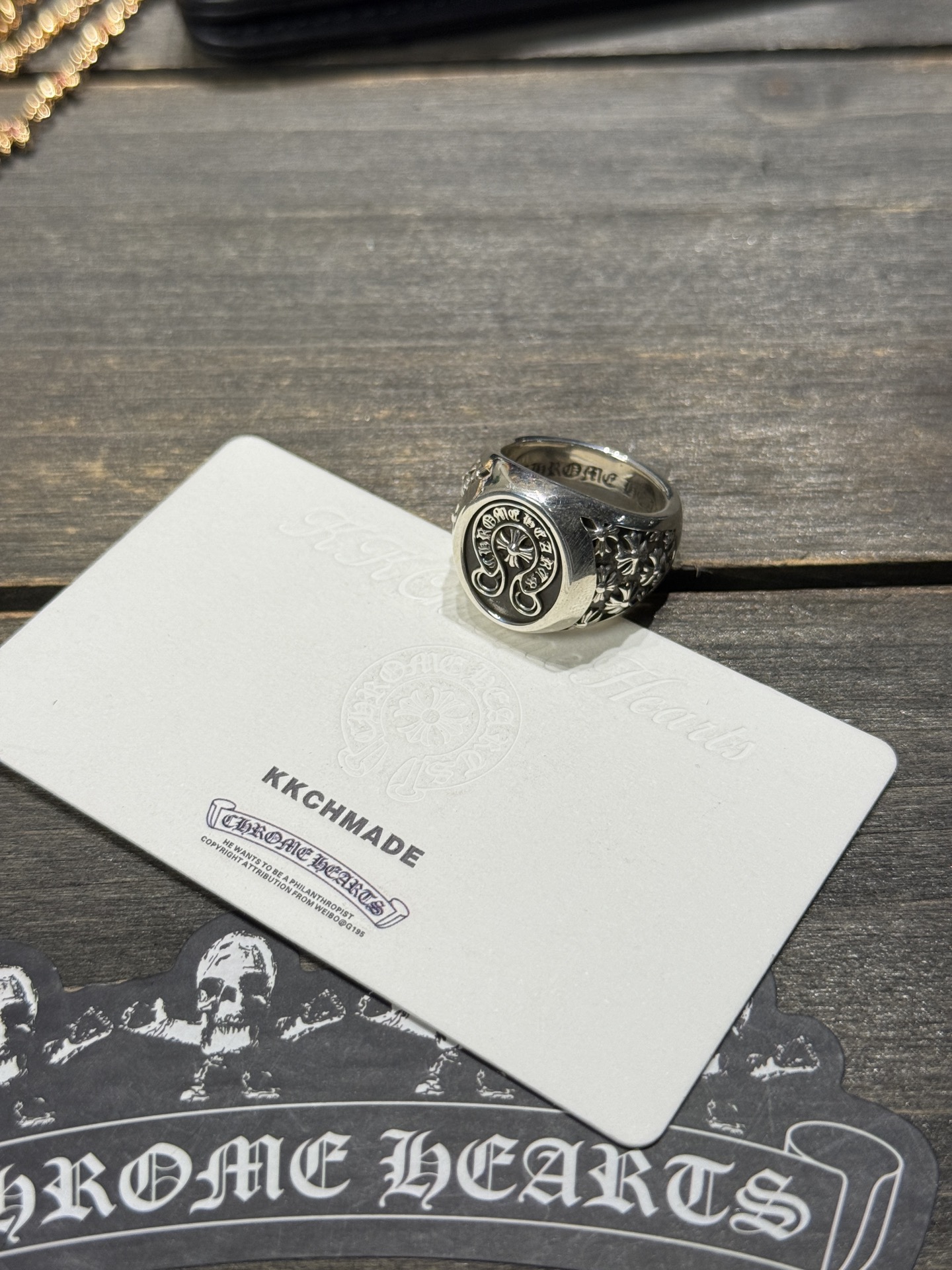 Full cross horseshoe stamp ring, all sizes in stock.