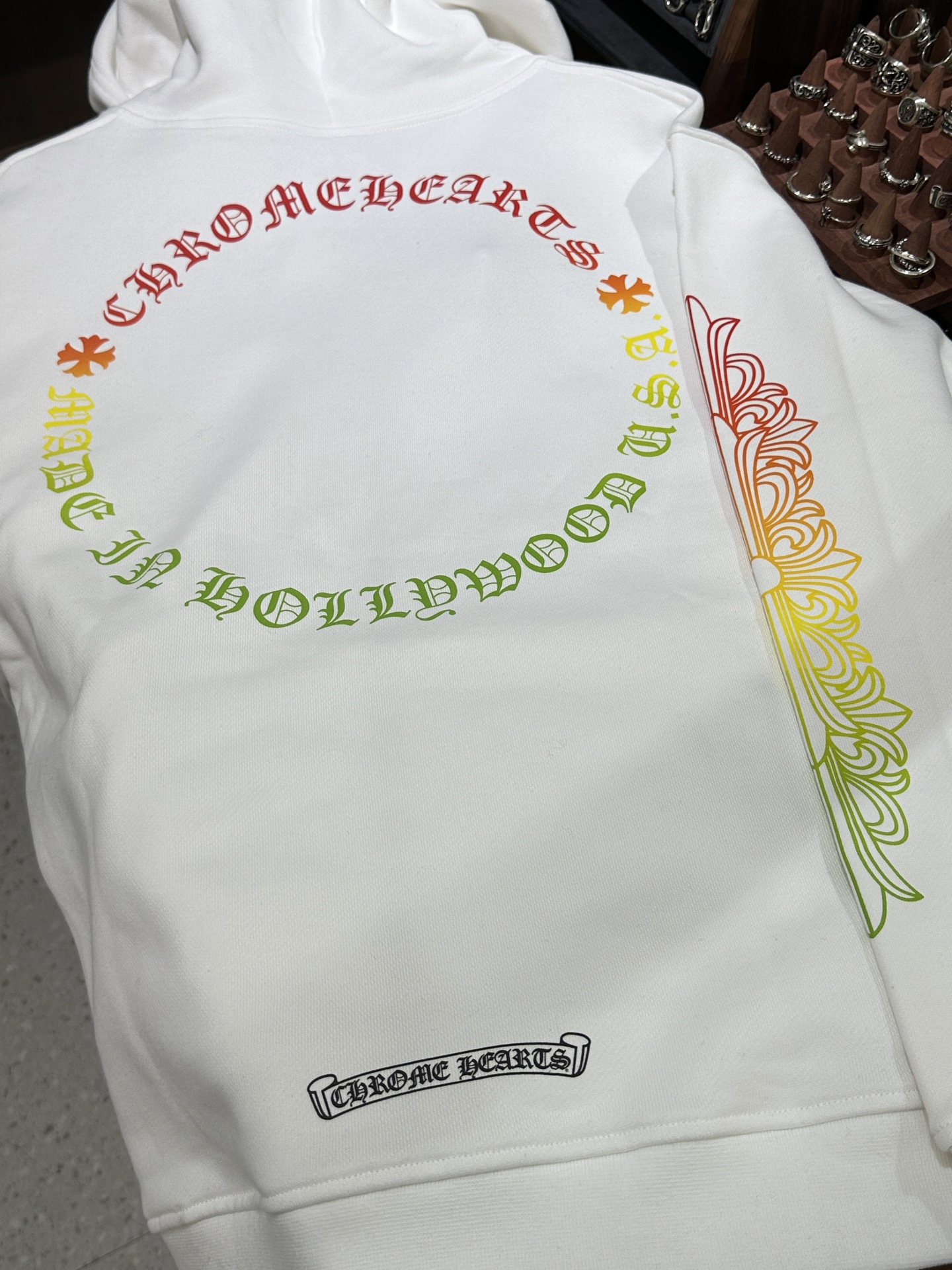 Chrome Hearts Double Floral Gradient Zip-Up HoodieSize: S M L XL