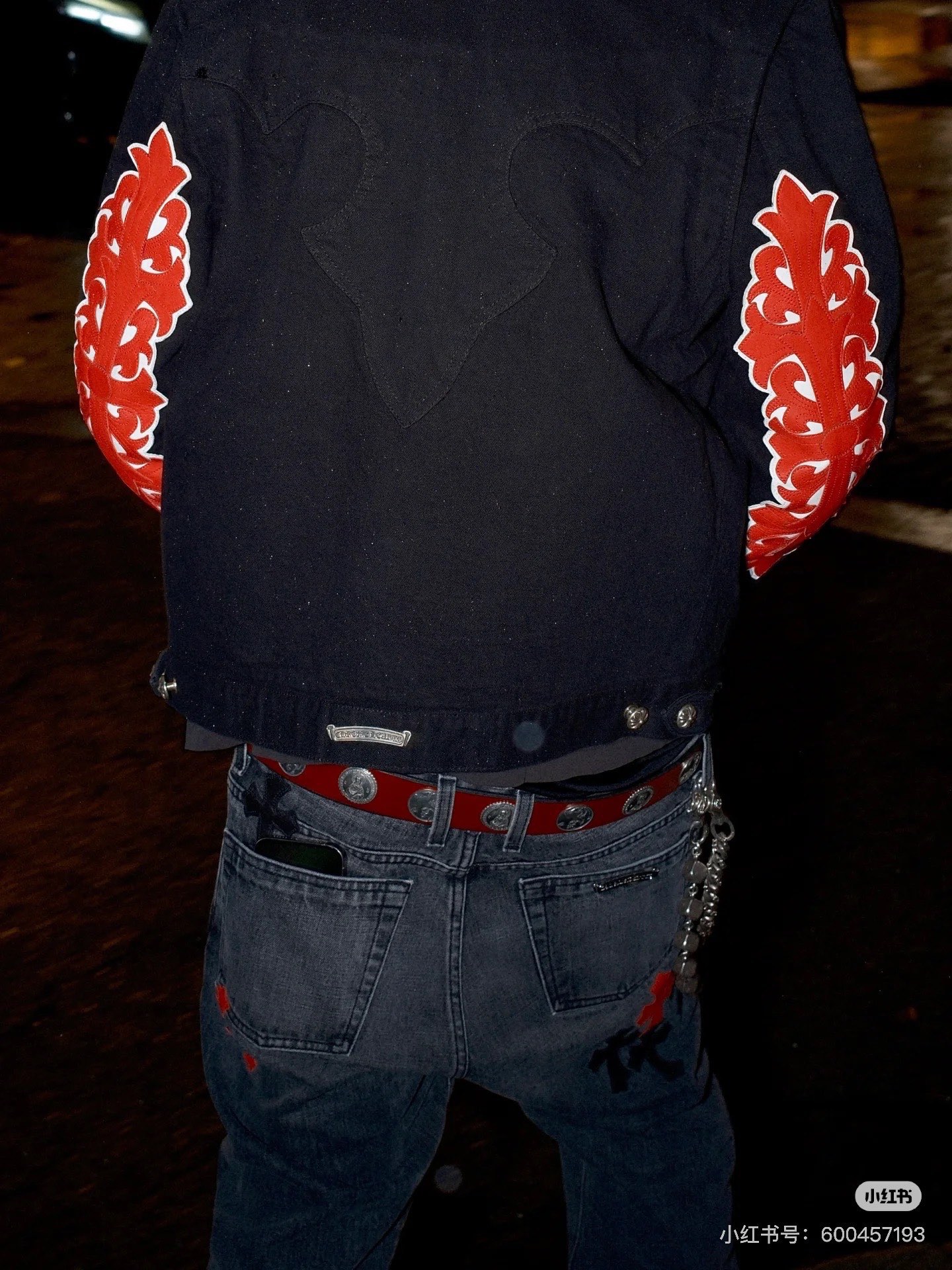 Chrome Hearts Double Floral Arm Vine and Flame Denim JacketIncredibly stylish on, a high-end custom pieceSizes: S-XXL