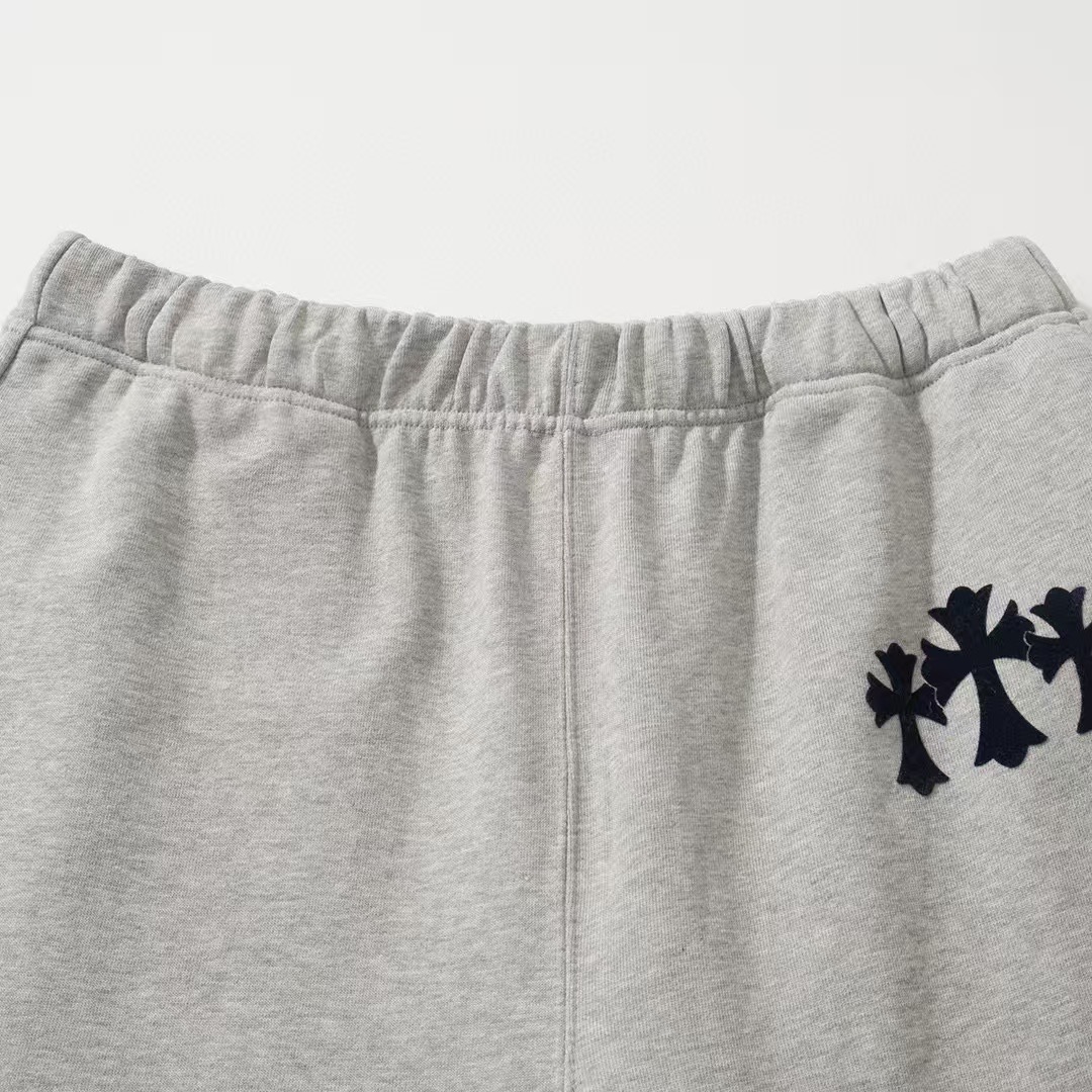 CH 25SS New Grey Flocked Long Sweatpants