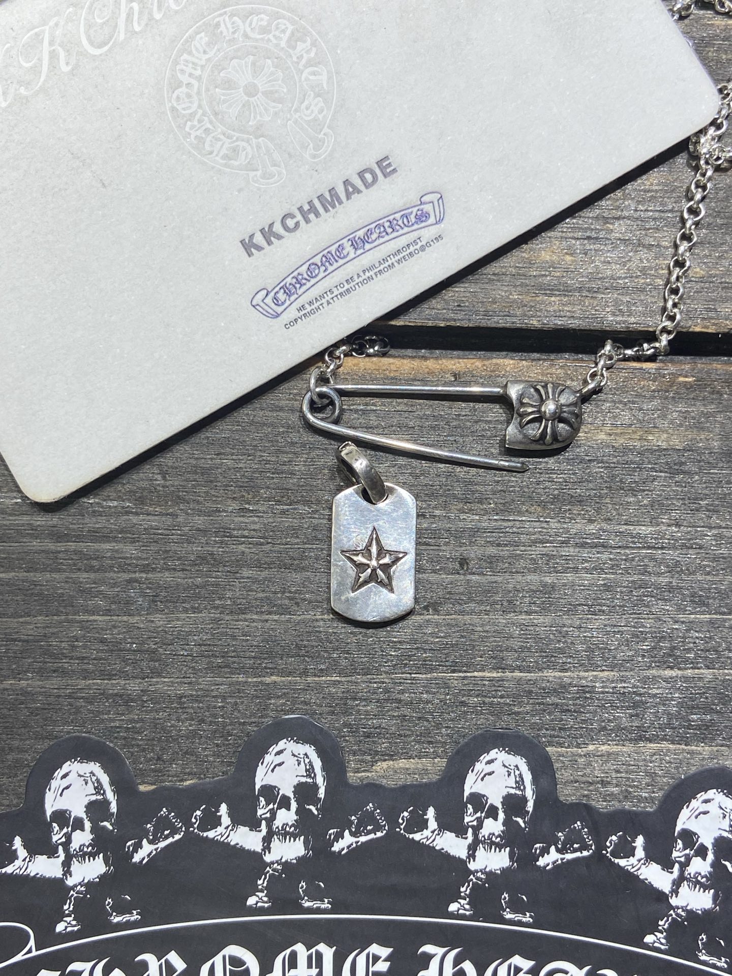 Six-pointed star mini military tag, in stock and ready to ship immediately.