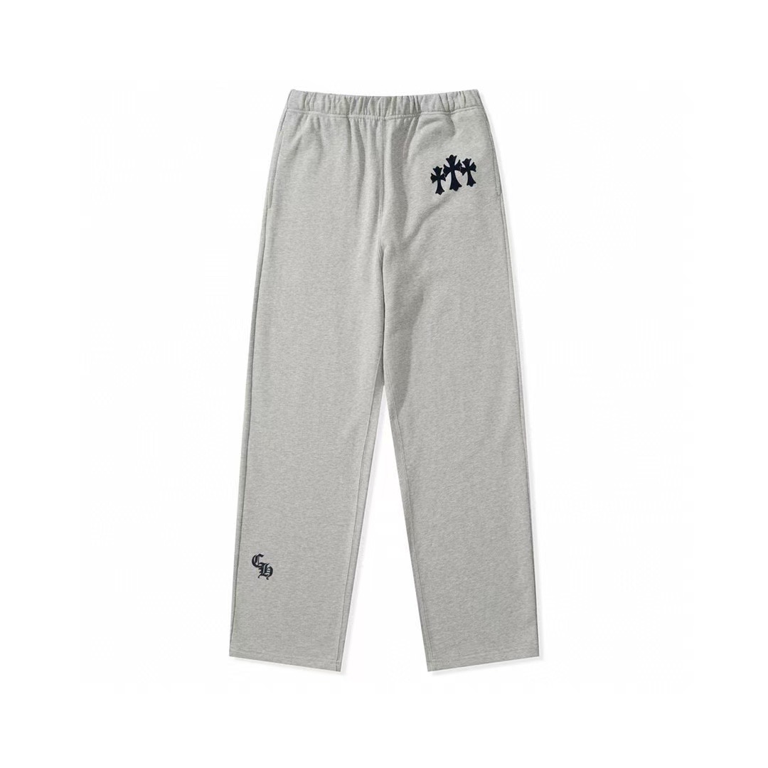CH 25SS New Grey Flocked Long Sweatpants