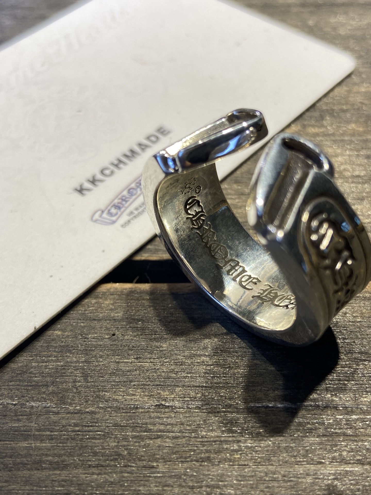 Sanskrit scroll ring, all sizes restocked.