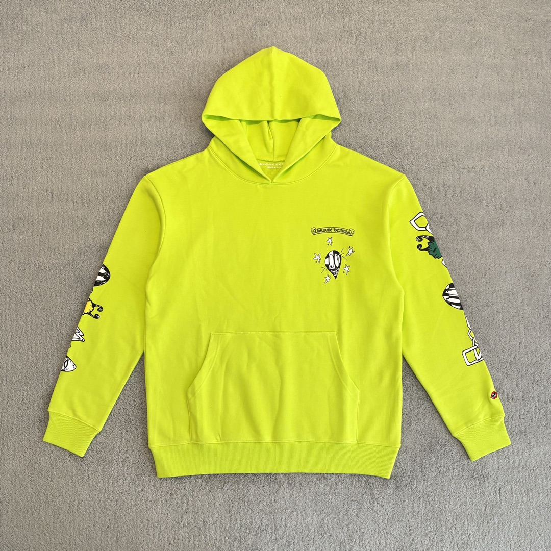 Chrome Hearts CH Matty Boy Hoodie, 450g fleece lining, soft and warm against the skin. Multi-layered mesh print for a premium feel. A must-have for fall and winter. Sizes S, M, and L.